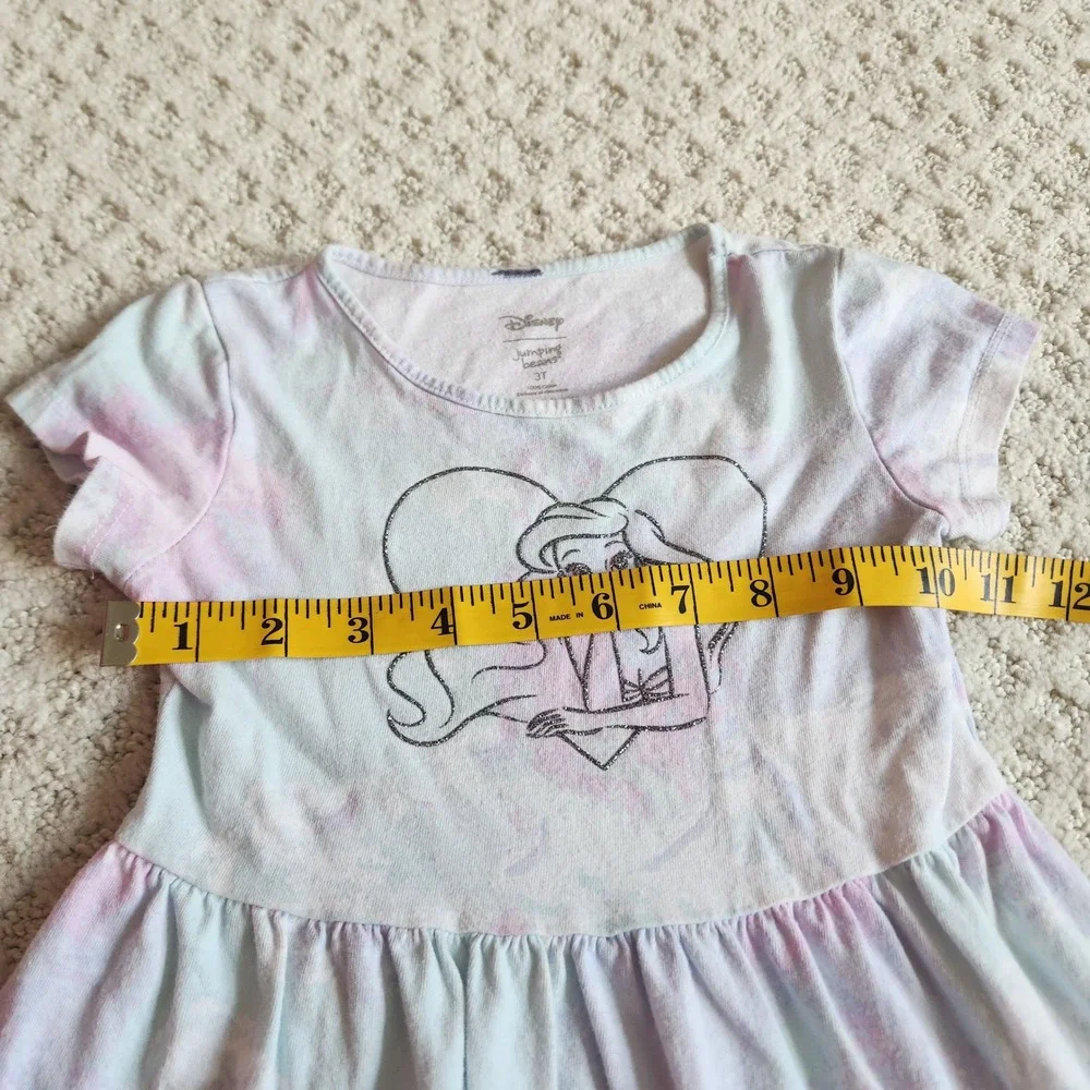 Disney Ariel Little Mermaid Tie‎ Dye Glitter Dress Girls size 3T